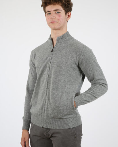 Maglioncino da uomo con zip 80% lana- Giubbino zip Alaska uomo