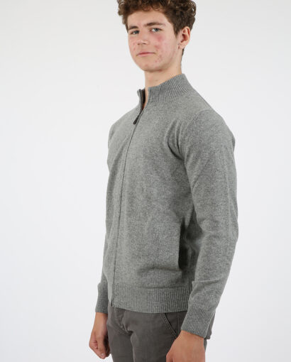 Maglioncino da uomo con zip 80% lana- Giubbino zip Alaska uomo