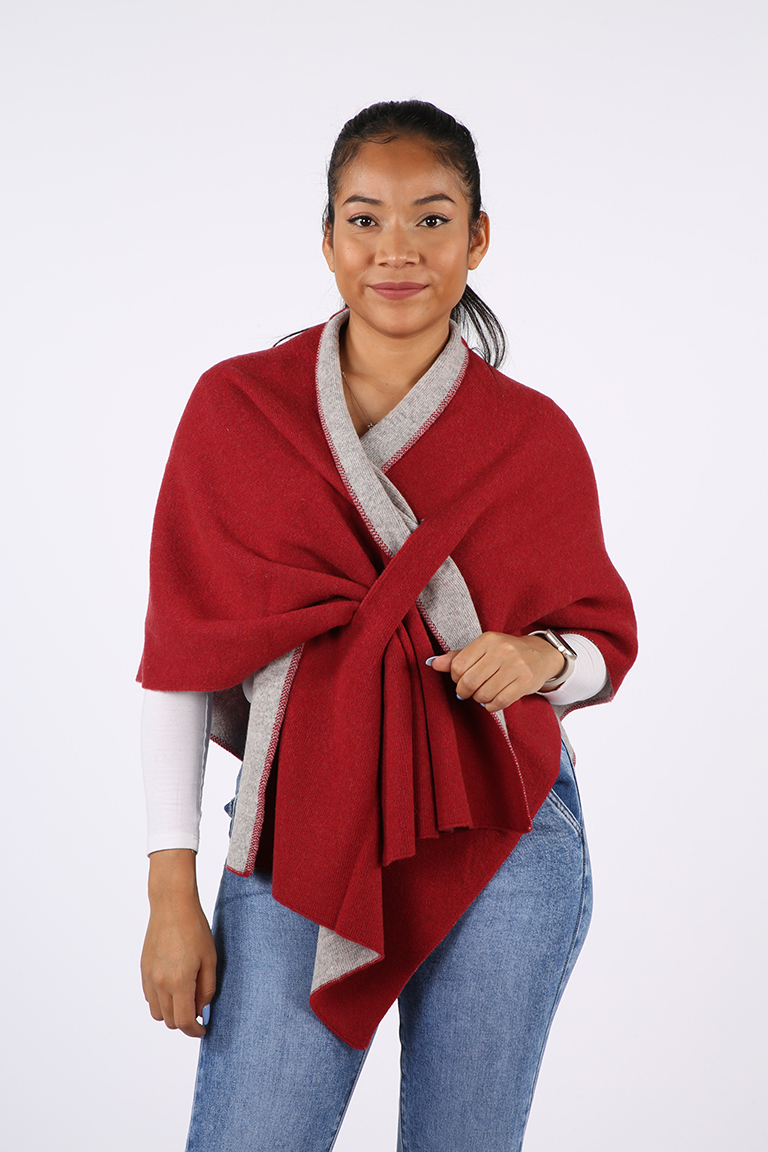 EXTREE Sciarpa Pashmina Grande Donna - Morbida E Calda, Scialle Coperta Con Frange - Grigio Beige