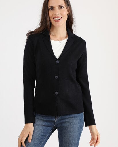 Women's wool jacket with pockets and buttons - Margherita merino jacket