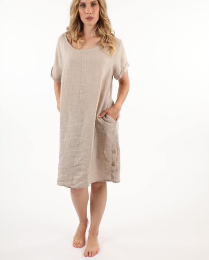 Abito ovetto da donna 100% puro lino -  Collezione Ambra