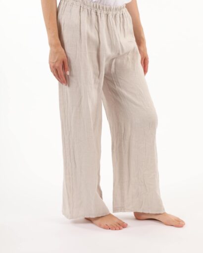 Pantaloni da donna palazzo 100% puro lino - Collezione Ambra