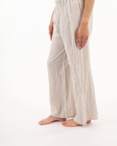 Pantaloni da donna palazzo 100% puro lino - Collezione Ambra
