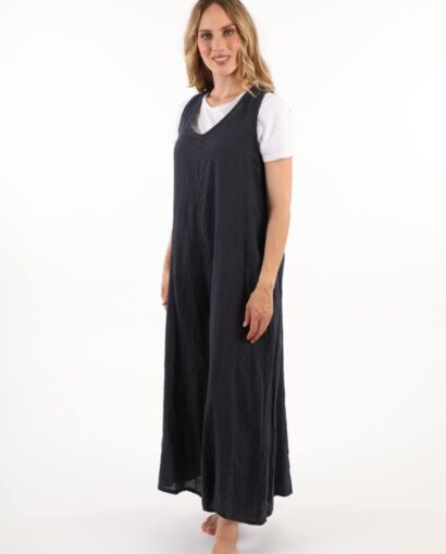 Tutona smanicata da donna 100% puro lino - Collezione Ambra