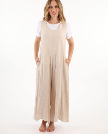 Tutona smanicata da donna 100% puro lino - Collezione Ambra