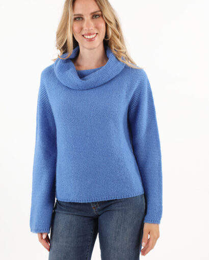 Maglia dal collo a ciambella in lana mohair in taglia unica- Ciambella Giorgia