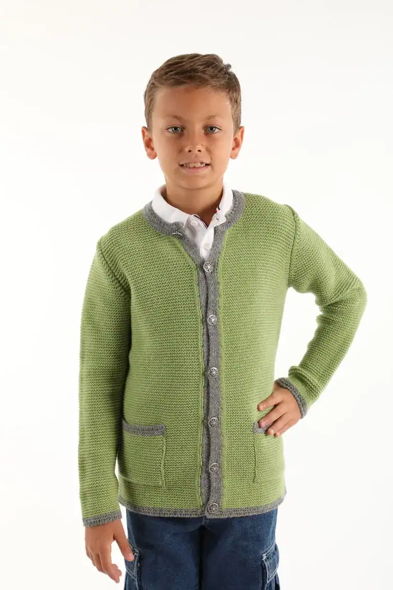 Giacca tipica tirolese bimbo/bimba con tasche e bottoni con stella