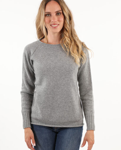 Girocollo in lana da donna con manica a raglan - Giro Raglan