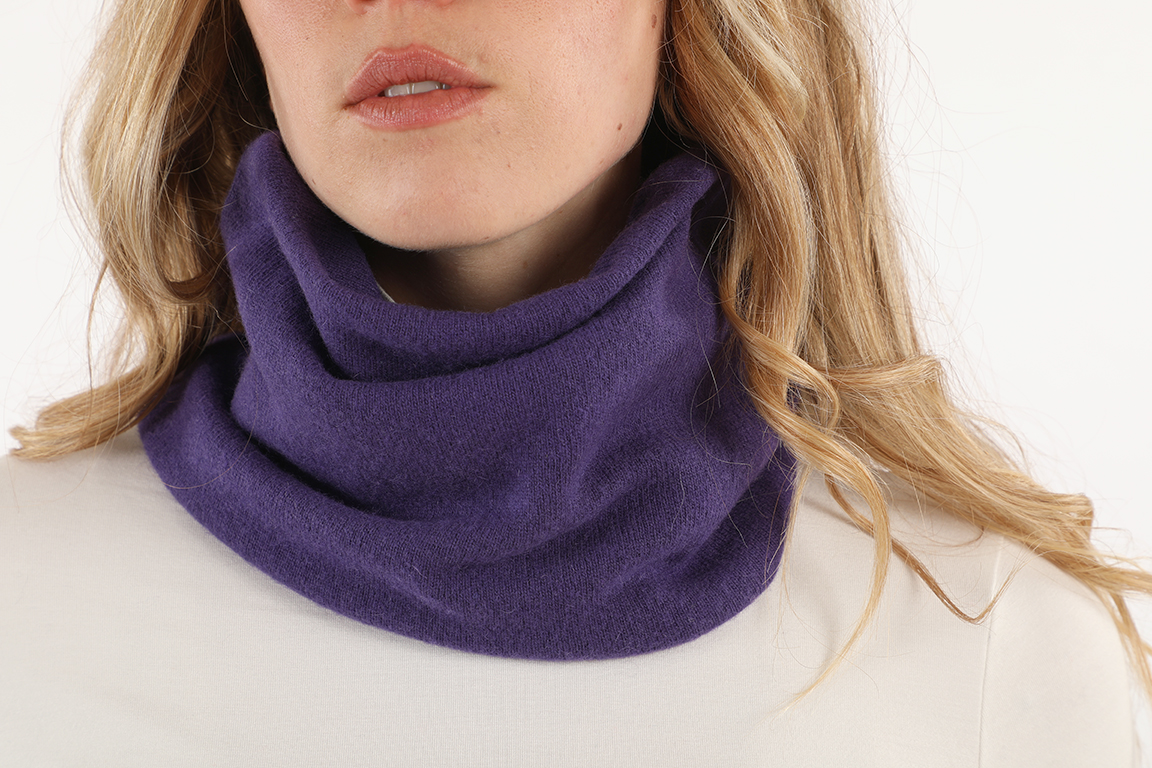 Buff Scaldacollo Per Bambini | Tricot E Pile | Sibylla Purple