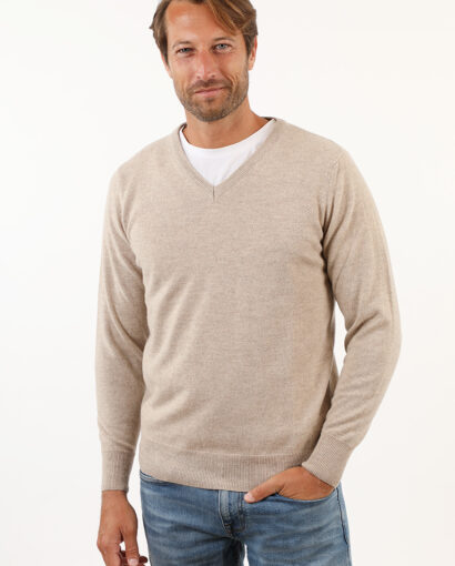 Scollo a V da uomo in lana merinos e cashmere - V Uomo Canada