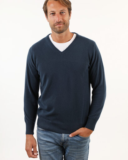 Scollo a V da uomo in lana merinos e cashmere - V Uomo Canada