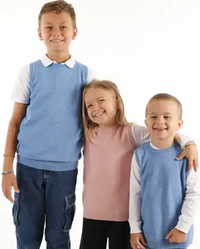Gile da bimba/o unisex in misto cashmere - Gile Alaska