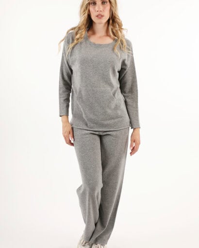 Completo felpa oversize Miranda + pantalone palazzo