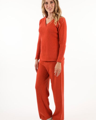 Completo scollo V Cora + pantalone palazzo