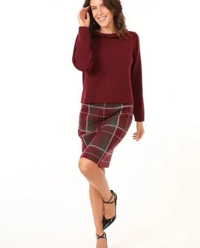 Completo giro volant + gonna scozzese