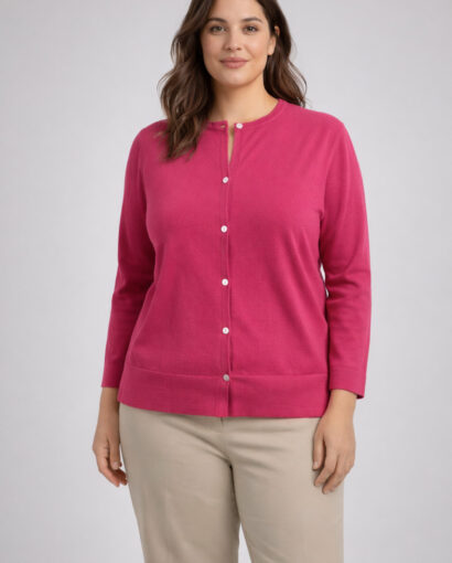 Golfino in puro cotone con bottoni in madreperla e spacchetti laterali - Coreana Moira Cotone