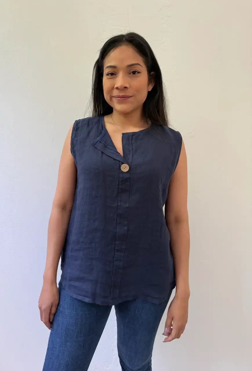 Smanicato da donna in 100% puro lino-Collezione Ambra