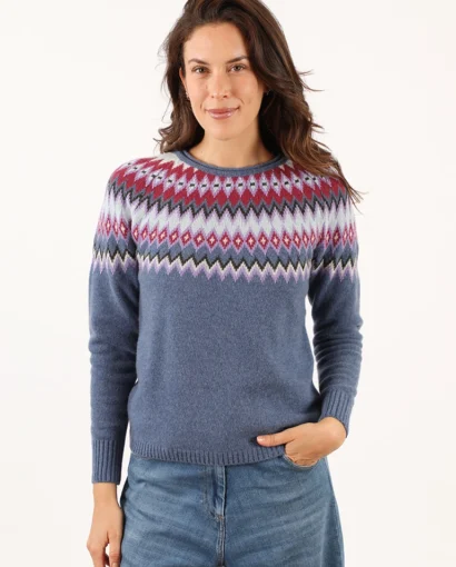Two-tone jacquard cardigan with pockets and heart-shaped buttons - Coreana jq Anna (Copia)