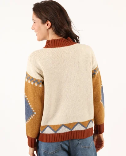Maglione con fantasia jacquard geometrica - Lupetto Saint Moritz