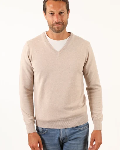 Scollo a V da uomo in lana merinos e cashmere - V Uomo Canada