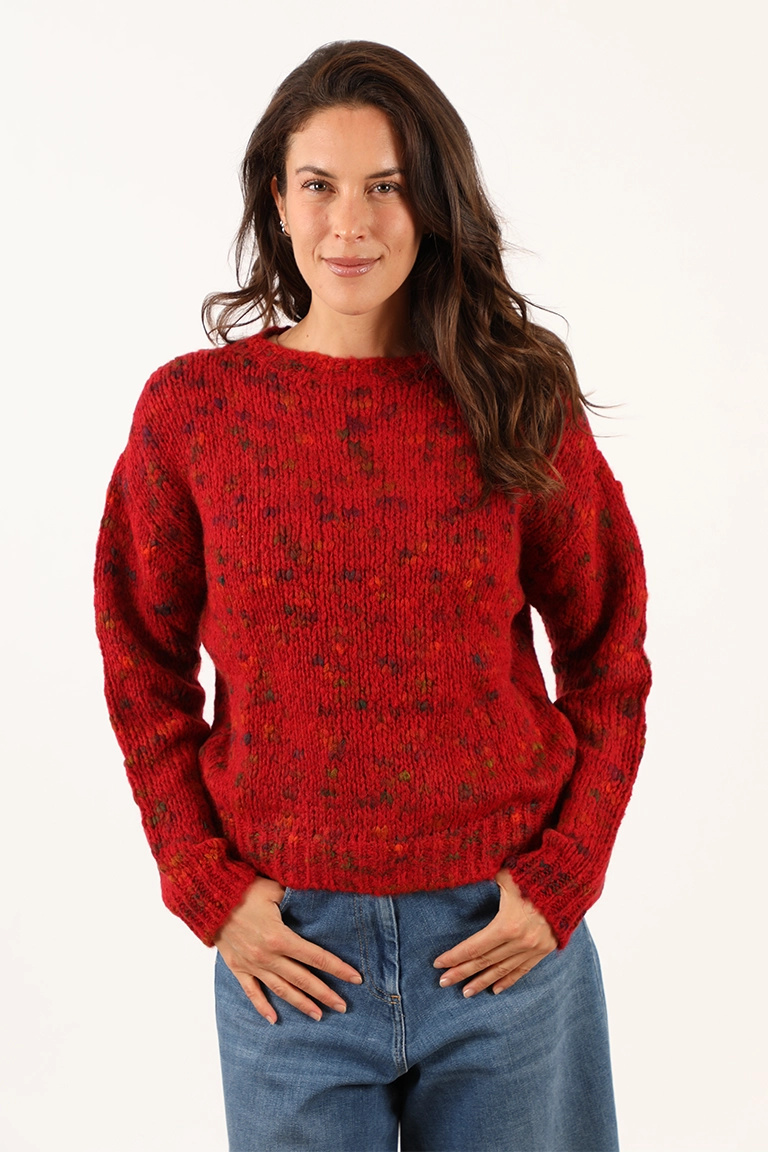 Maglione caldo in mista lana con collo a vulcano – Vulcano Clio