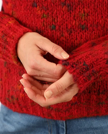 Maglione caldo in mista lana con collo a vulcano - Vulcano Clio