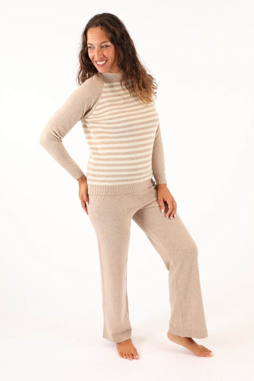 Completo Lupetto raglan rigato + Pantalone Clara